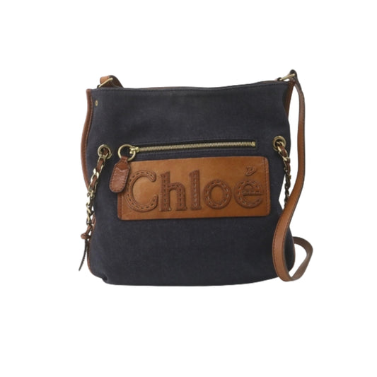 chloé boho denim vintage shoulder bag