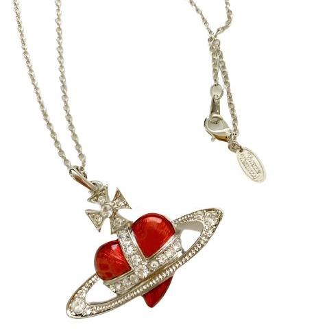 Vivienne Westwood Red Heart Orb Necklace