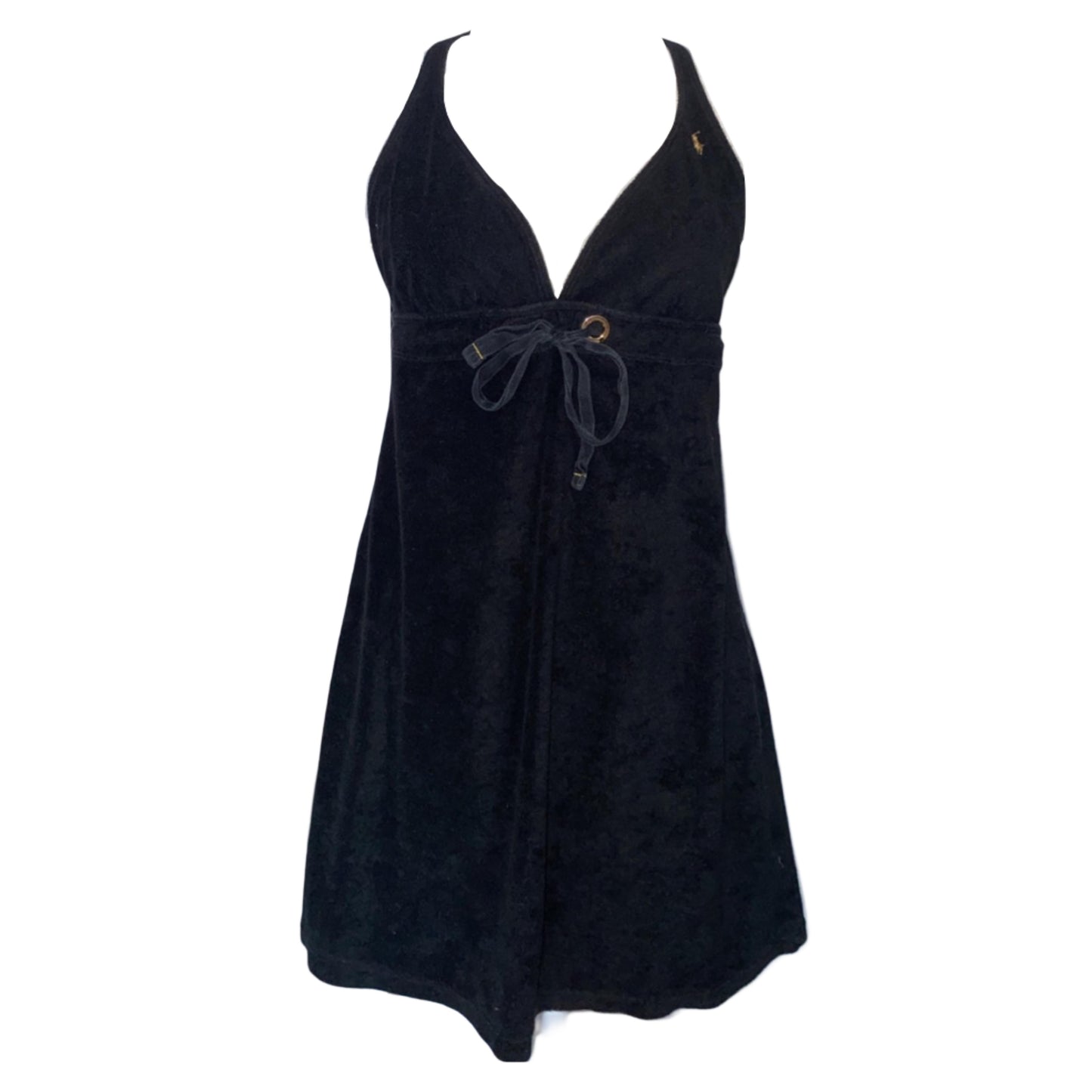 Ralph Lauren Black Terry Mini Dress