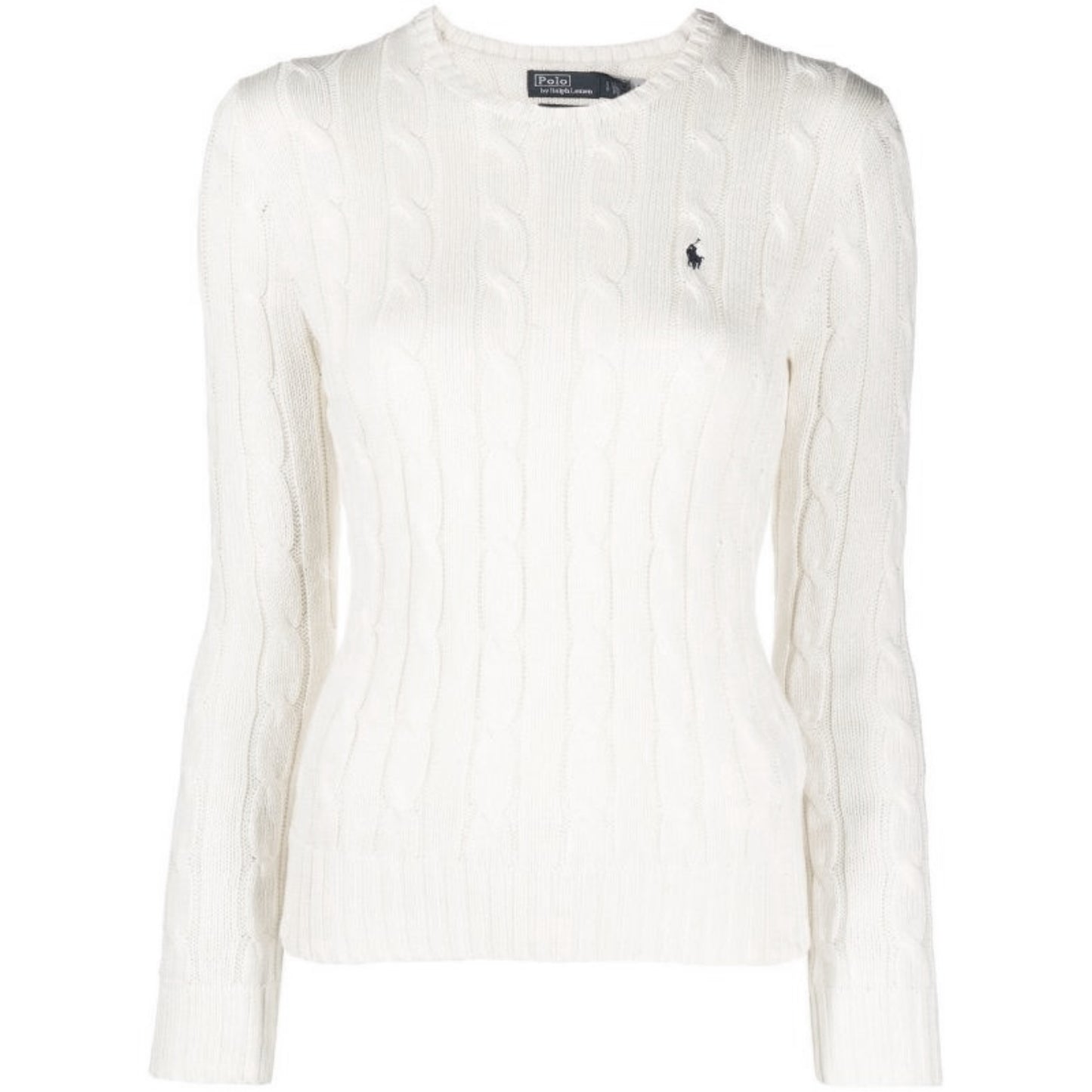 Ralph Lauren White Cable Knit Sweater