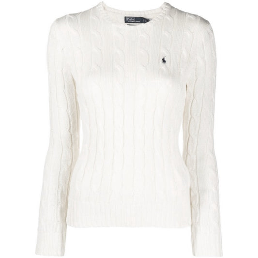 Ralph Lauren White Cable Knit Sweater