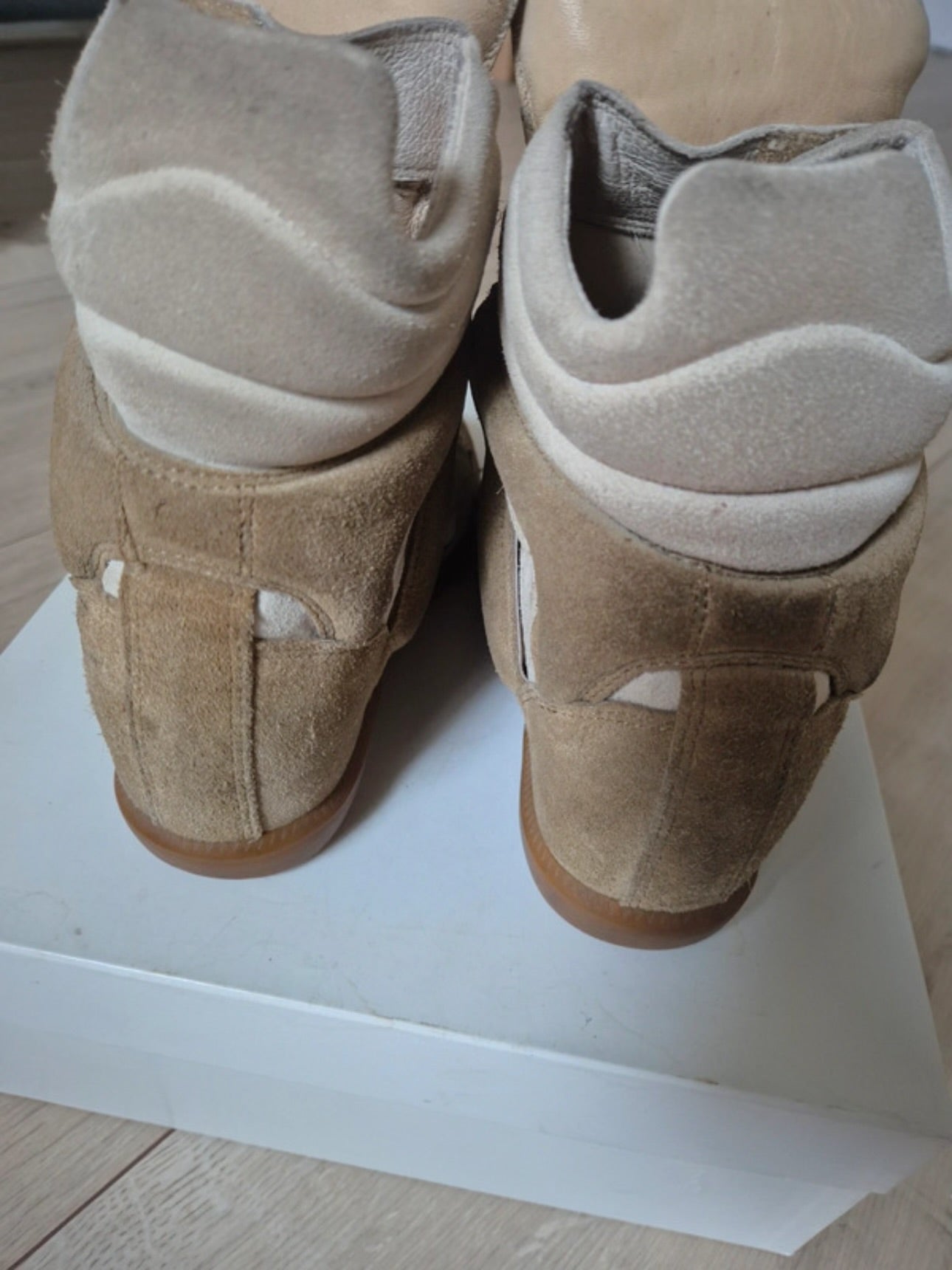 Isabel Marant Beige Bekett Wedge Sneakers (Size EU 38)