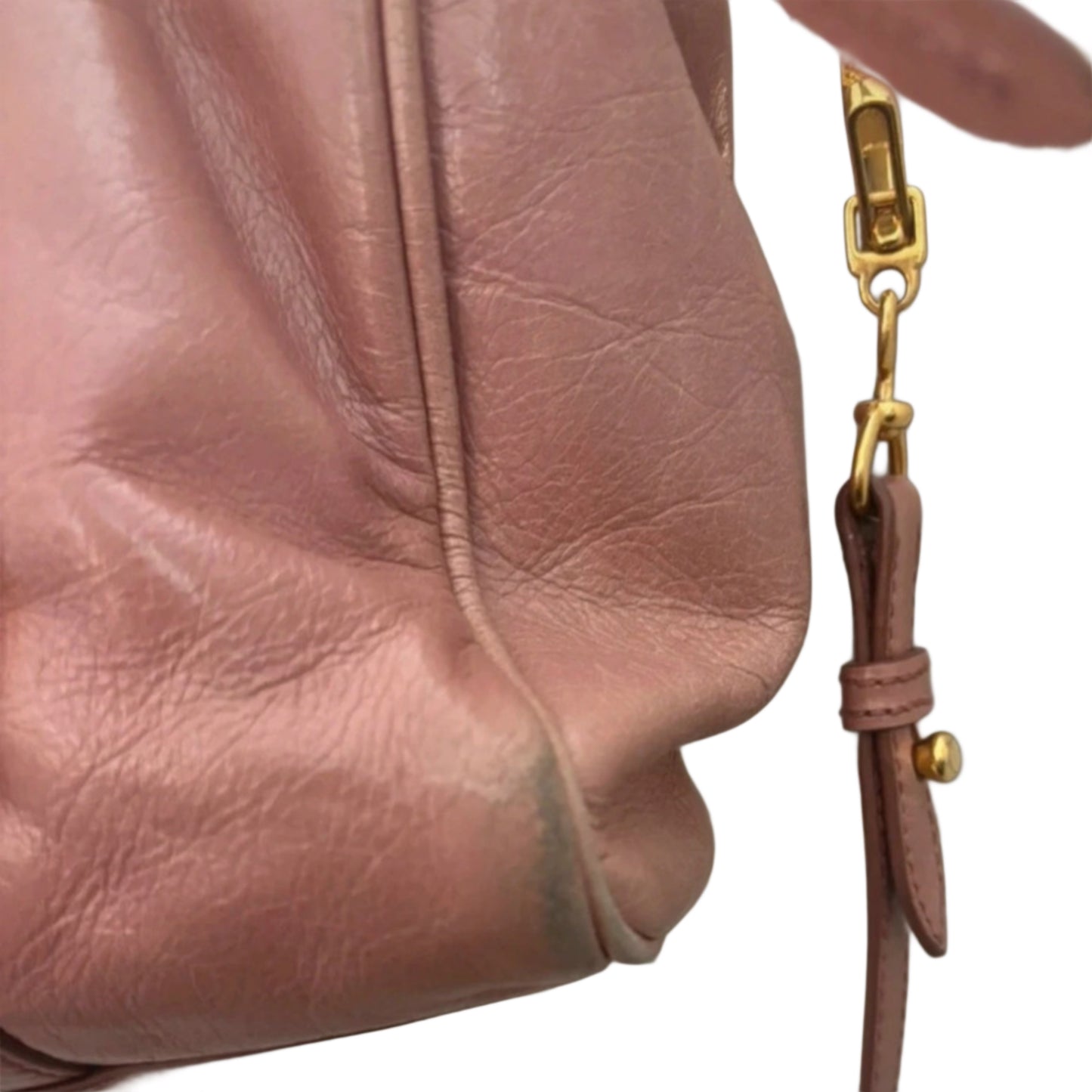 Miu Miu Baby Pink Vitello Shine Bag