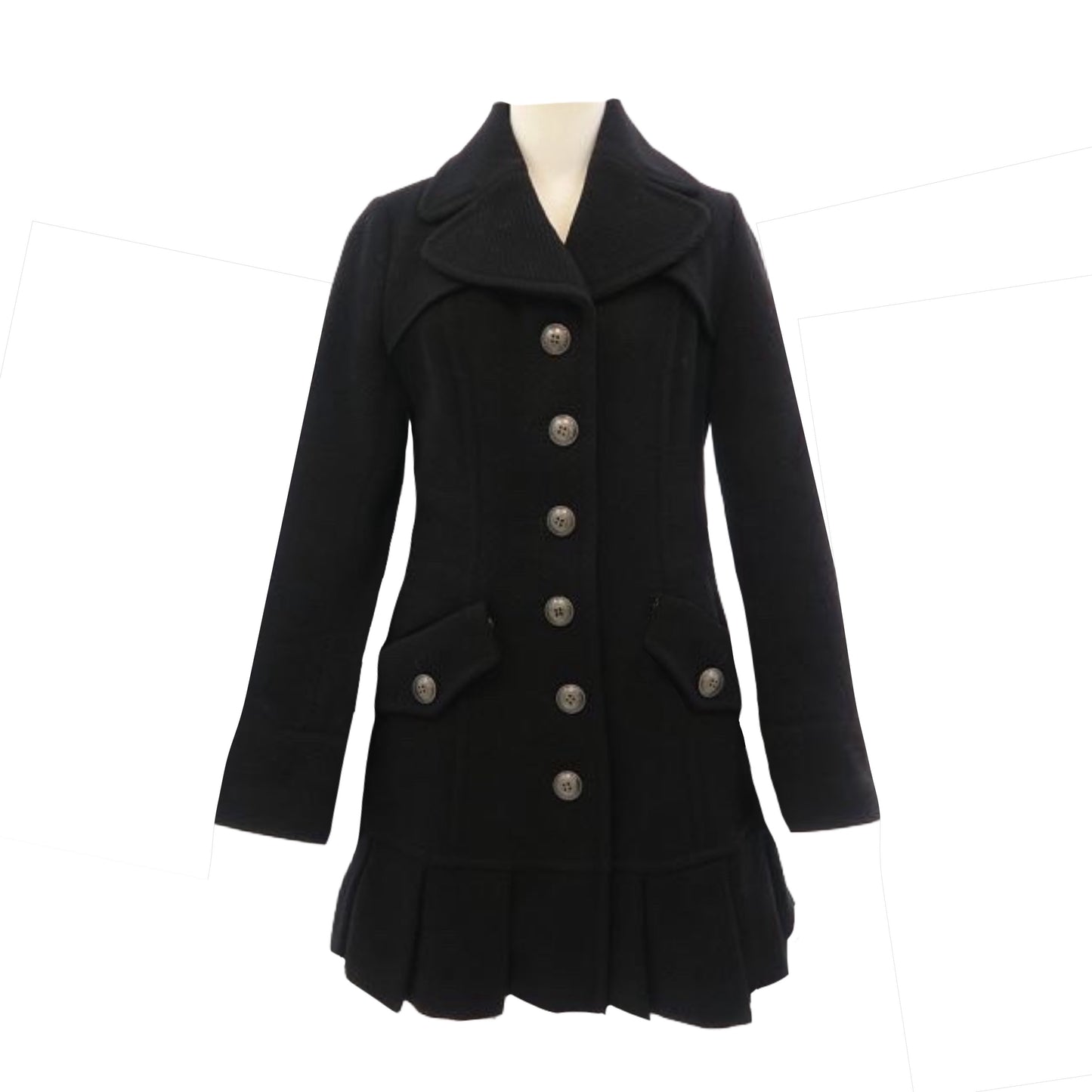 burberry blue label pleated flirty dress coat