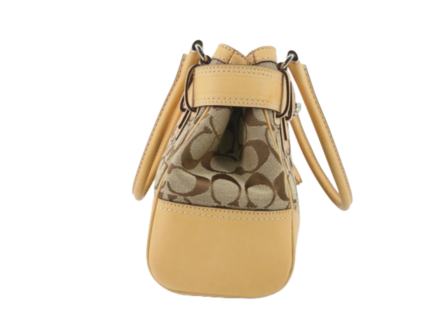 coach beige hamptons bag
