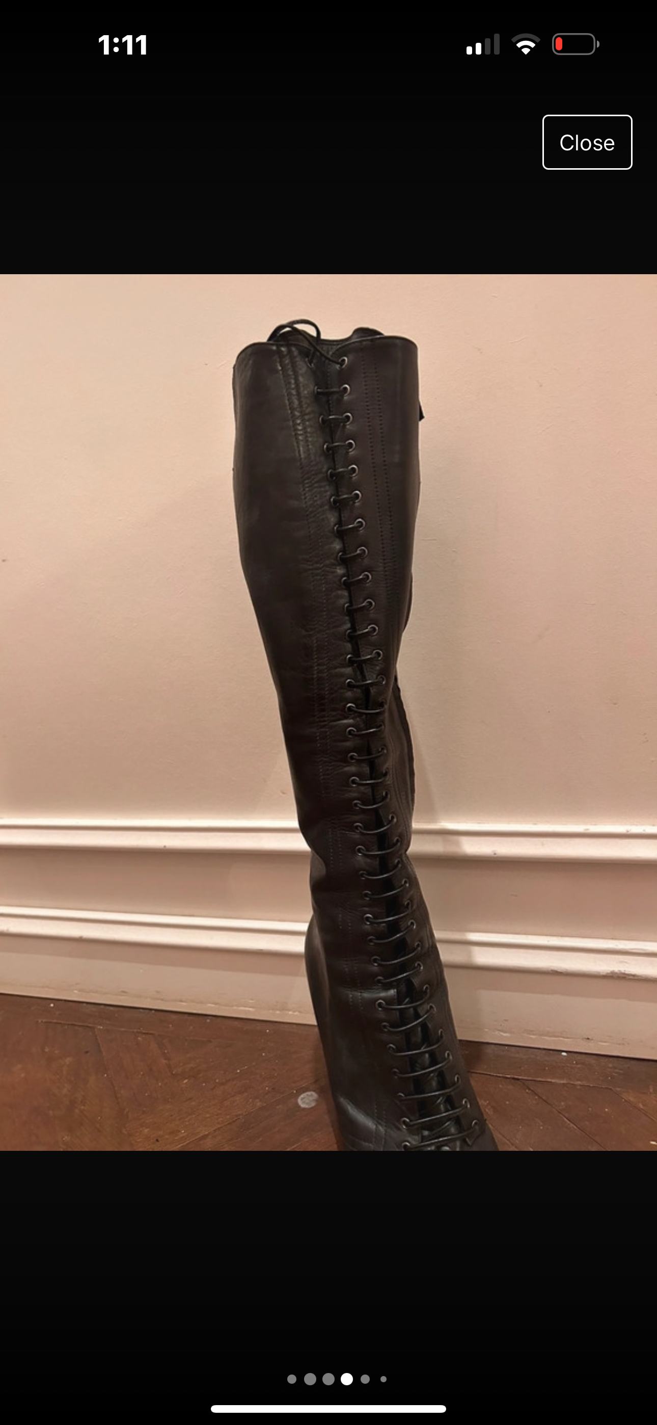 Yves Saint Laurent Lace-Up Boots (Size EU 40.5)