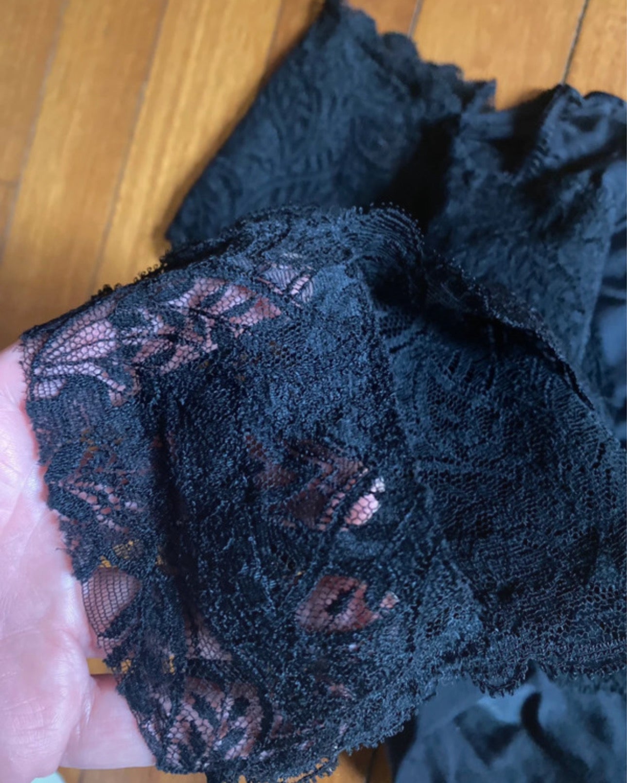 Christian Dior Black Lace Deep V Bodysuit