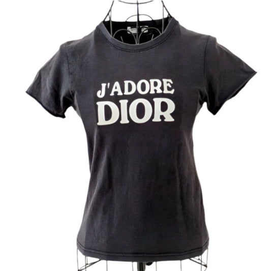 Christian Dior Galliano J'adore Black T-Shirt