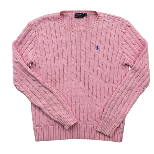 Ralph Lauren Light Pink Girly Cable Knit Sweater