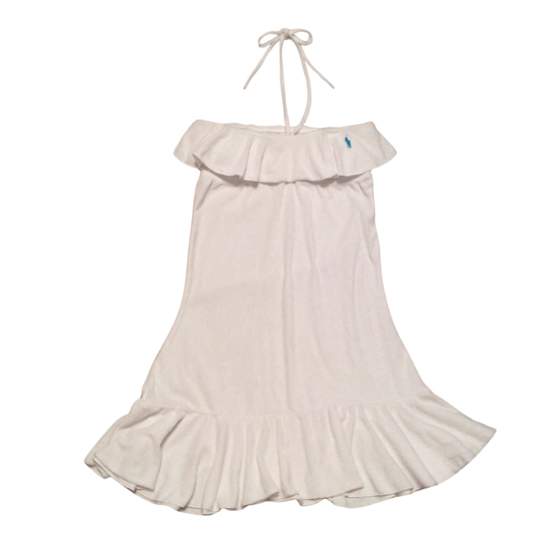 Ralph Lauren White Terry Mini Halter Dress