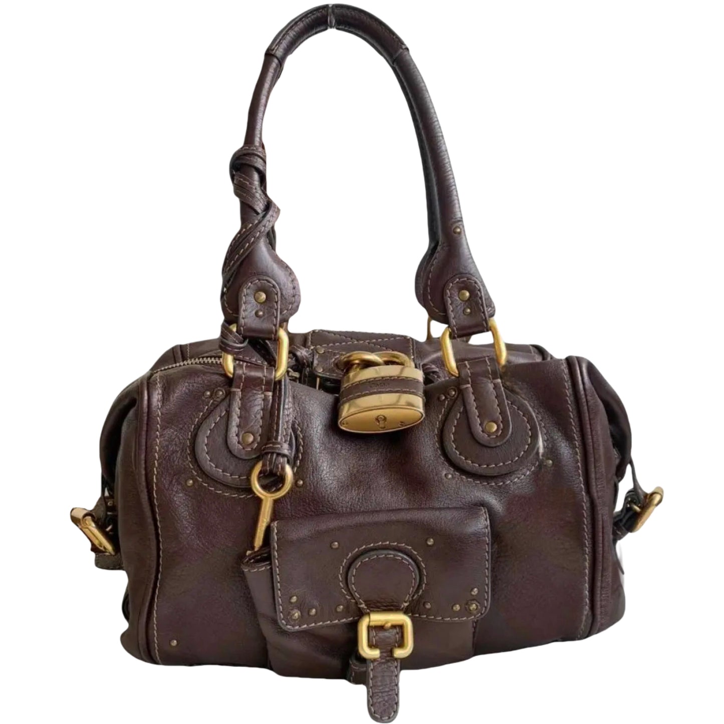 Chloe Chocolate Paddington with Front Pocket