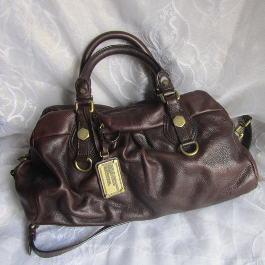 marc by marc jacobs chocolate brown leather bag