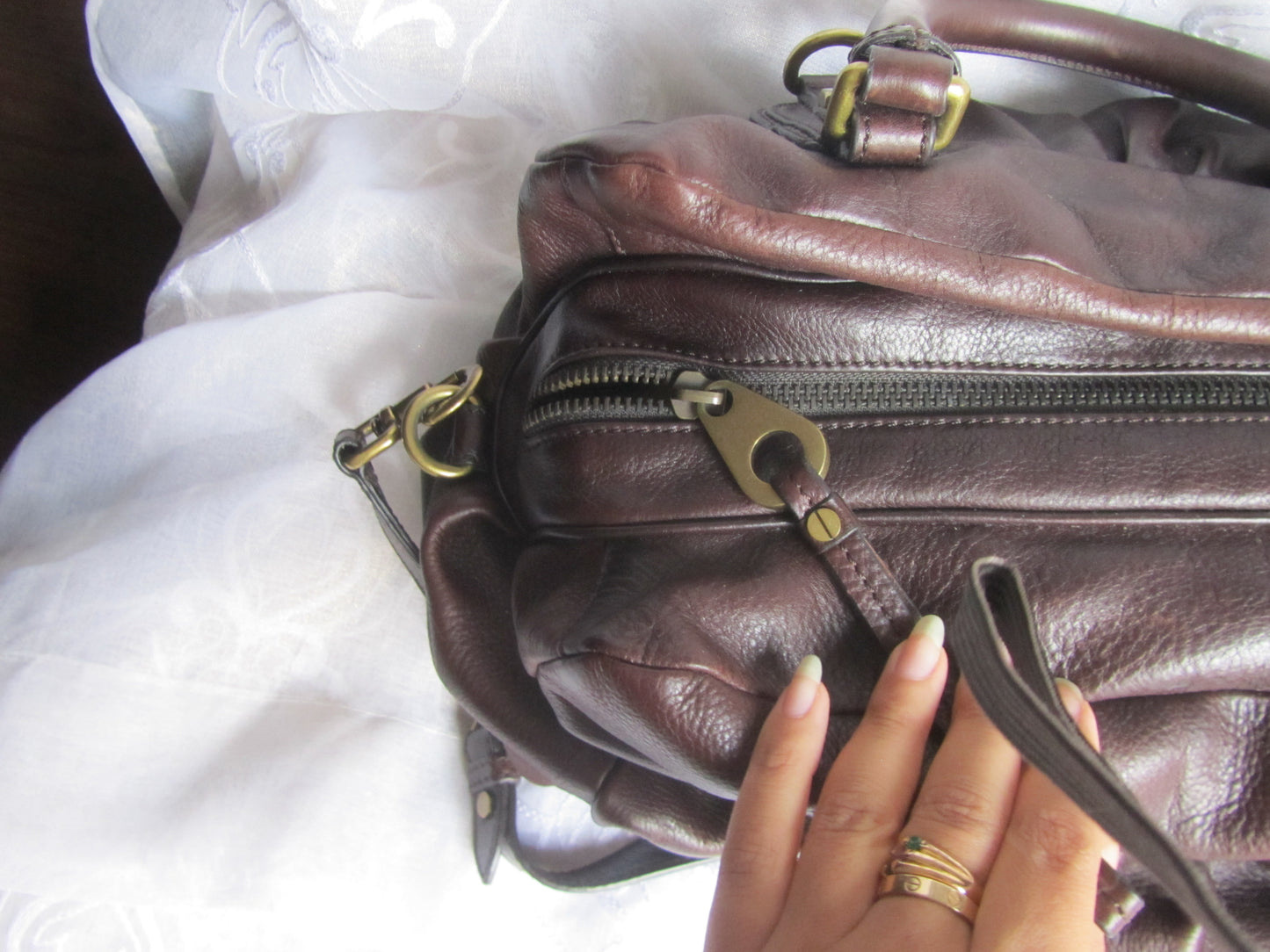 marc by marc jacobs chocolate brown leather bag