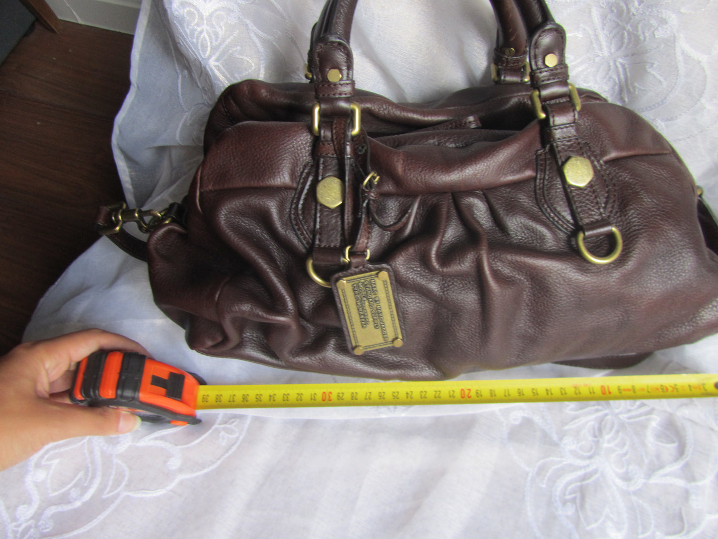 marc by marc jacobs chocolate brown leather bag