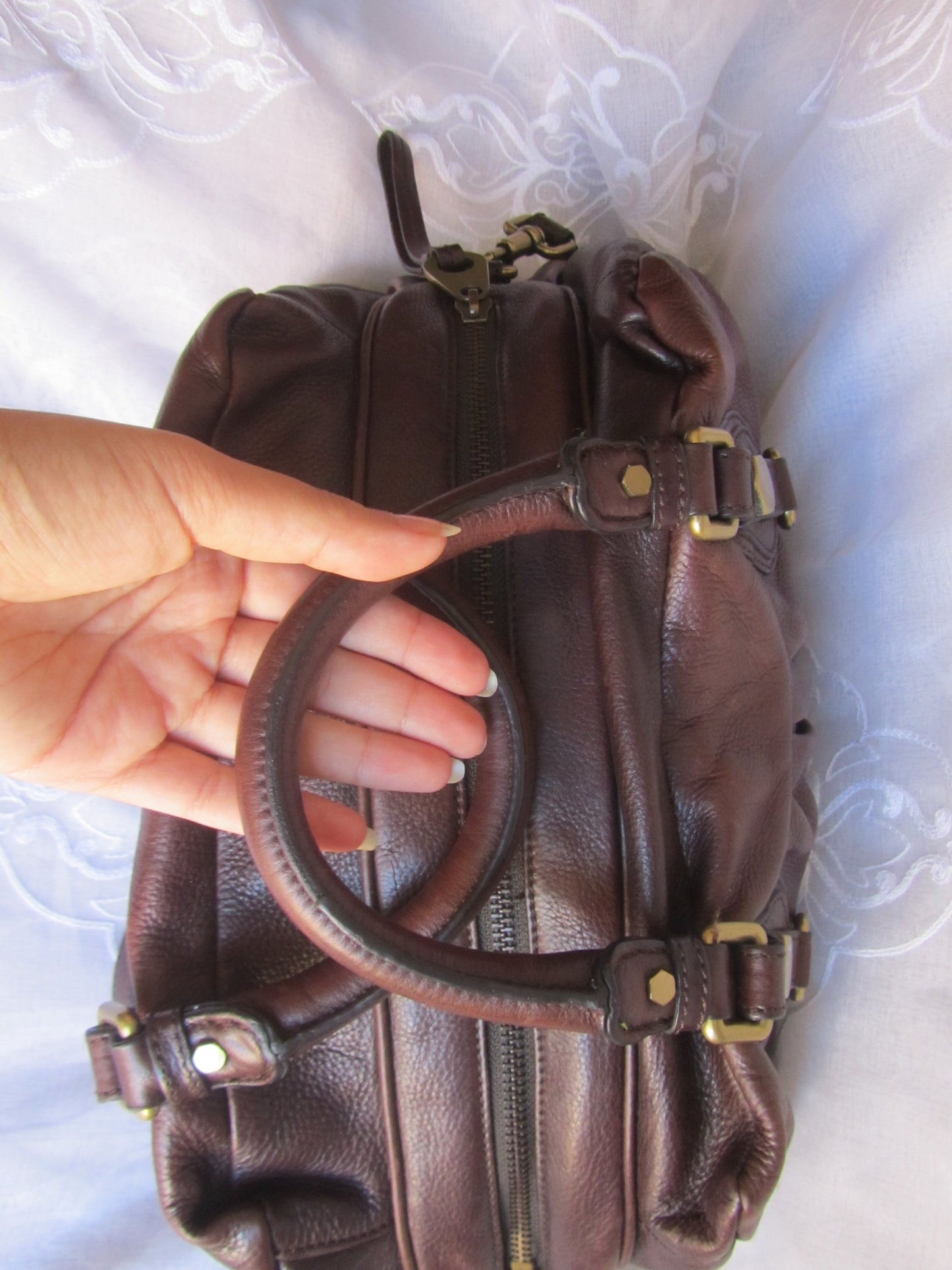 marc by marc jacobs chocolate brown leather bag