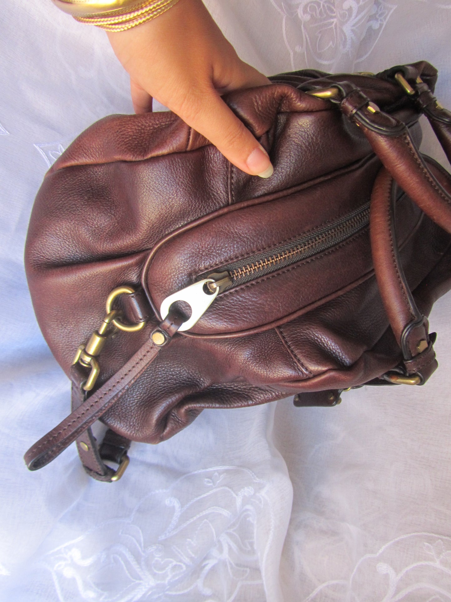 marc by marc jacobs chocolate brown leather bag