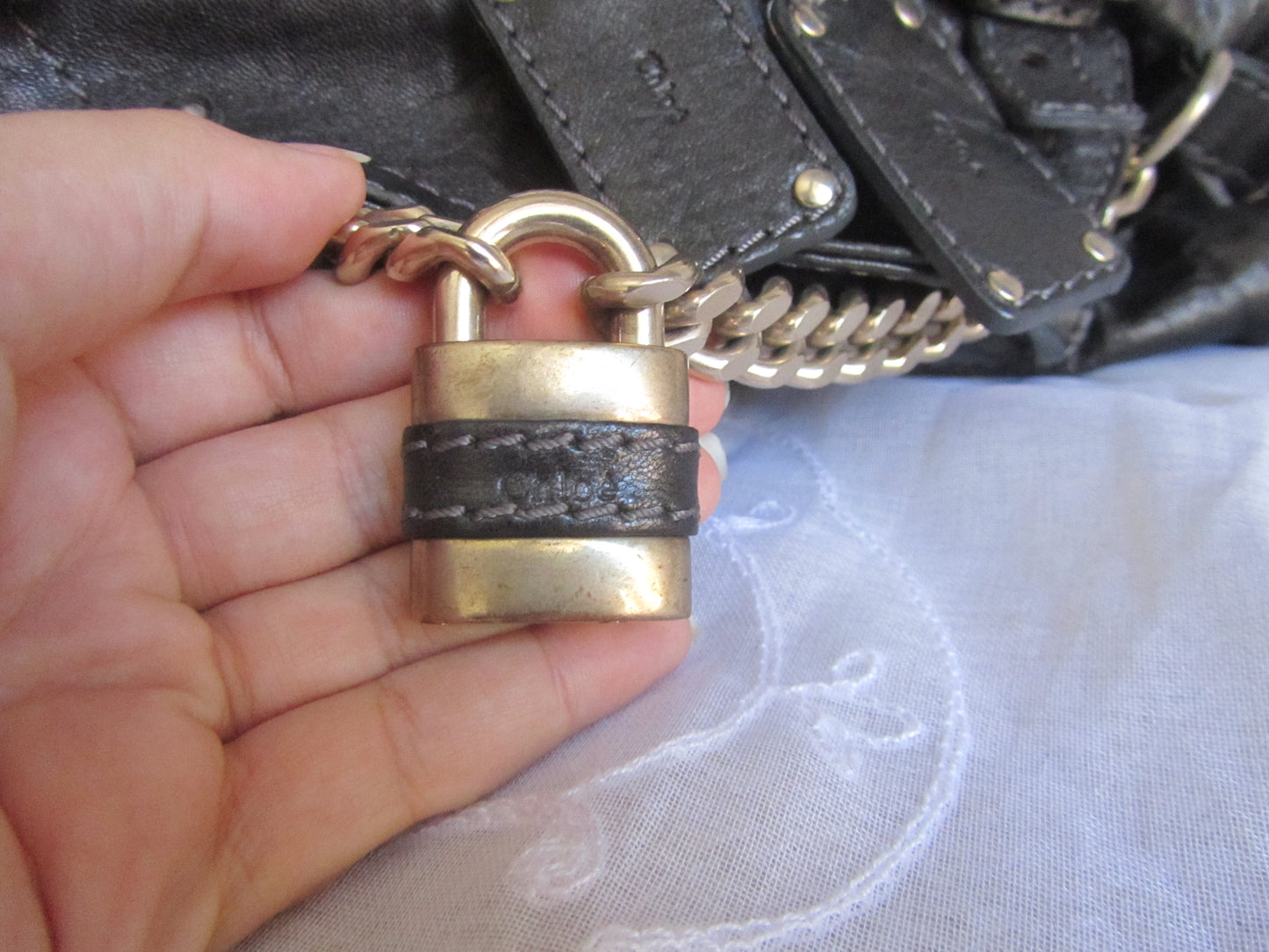 chloé mini chain paddington bag
