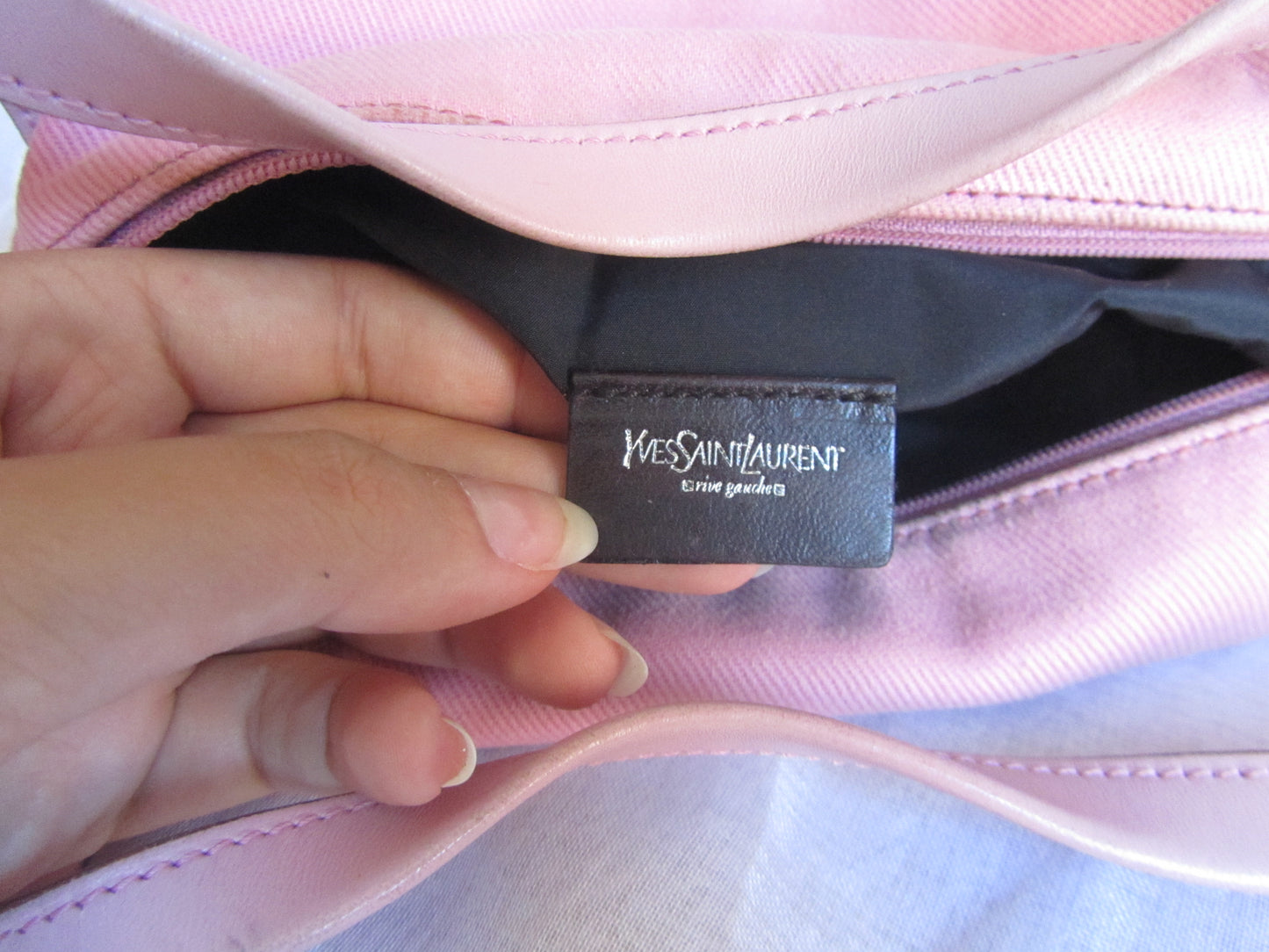 yves saint laurent rive gauche pink mini handbag