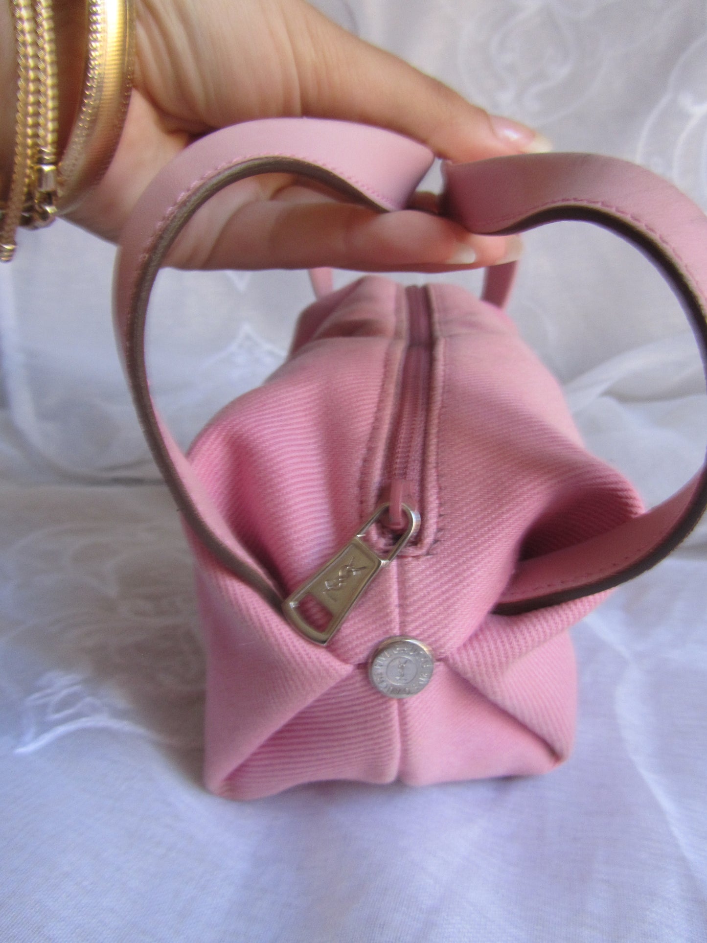 yves saint laurent rive gauche pink mini handbag