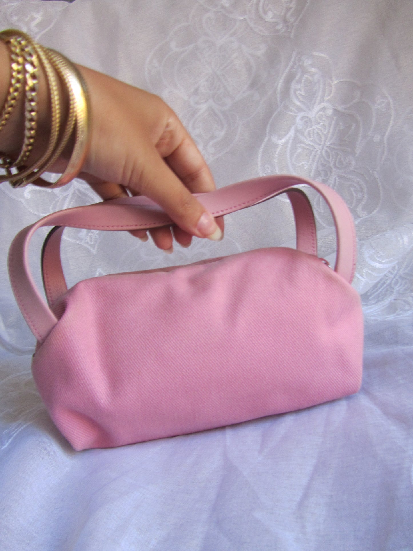 yves saint laurent rive gauche pink mini handbag