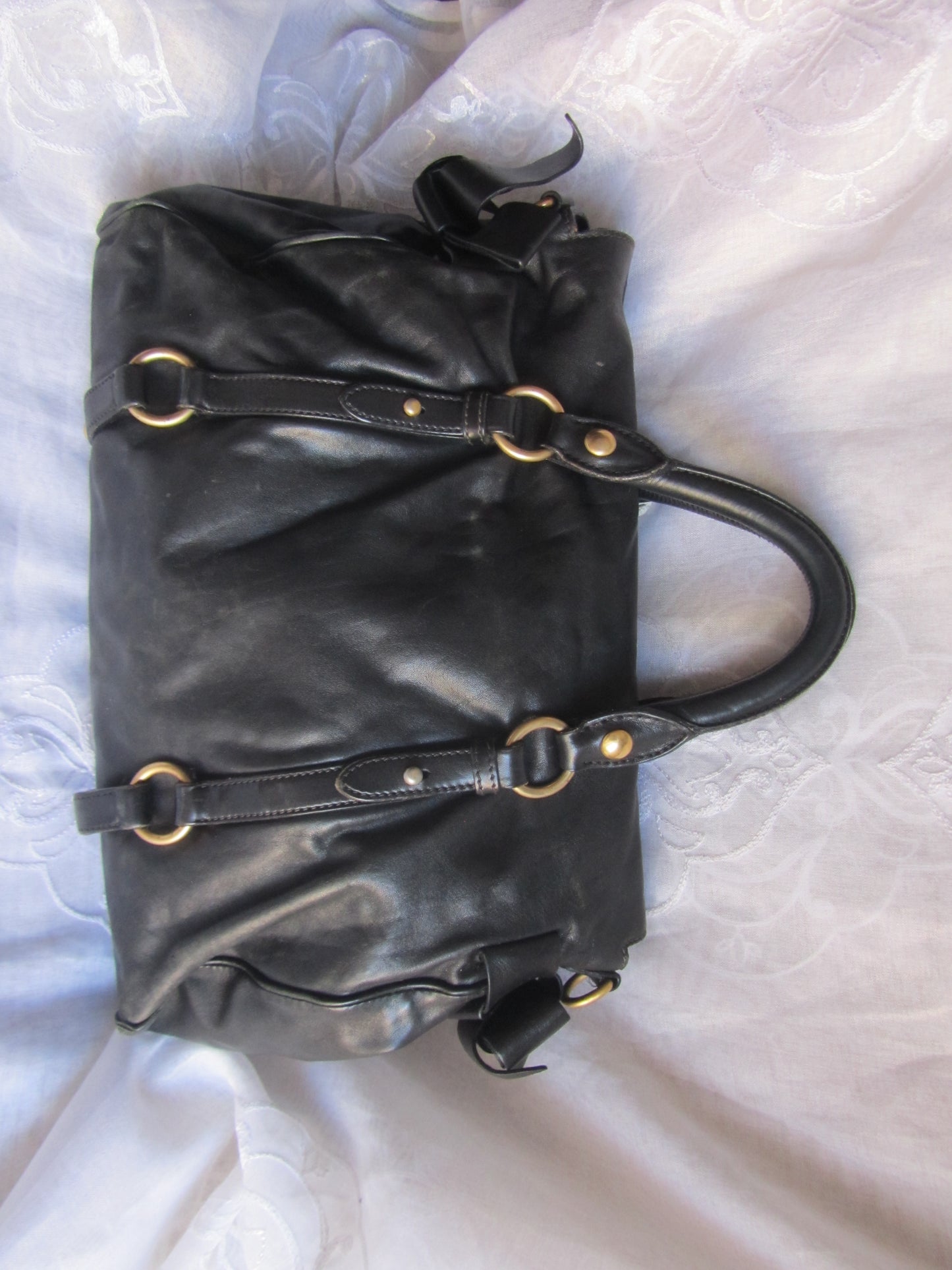 miu miu stunning vitello bow bag in black