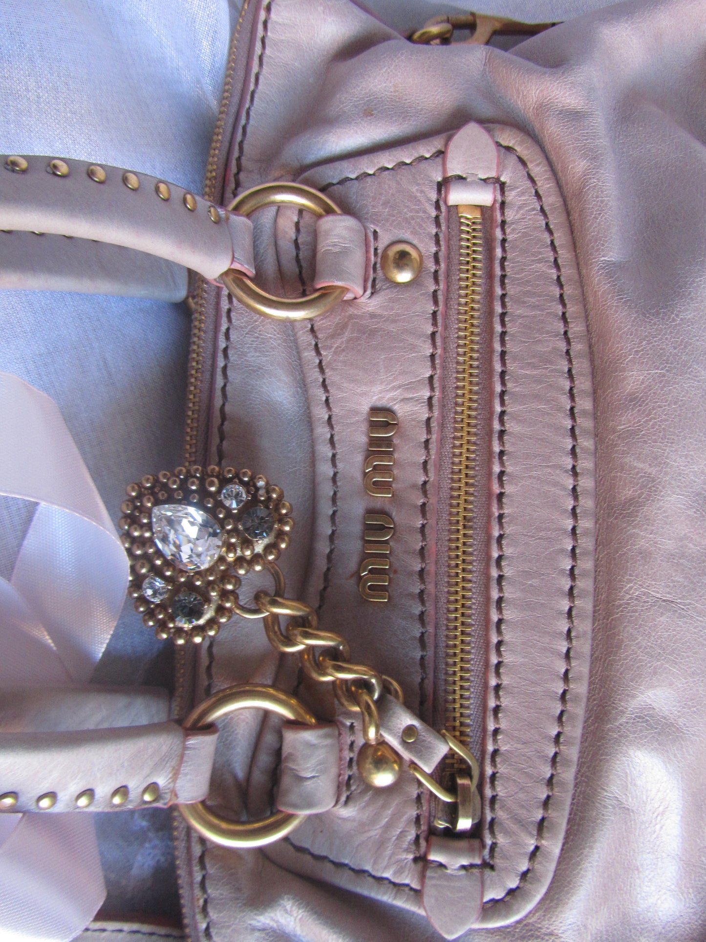 Miu Miu Vintage Heart Charm Pink Bag