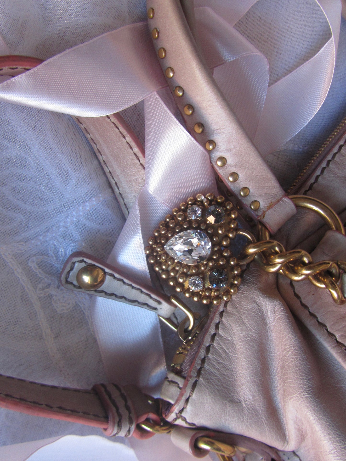 Miu Miu Vintage Heart Charm Pink Bag