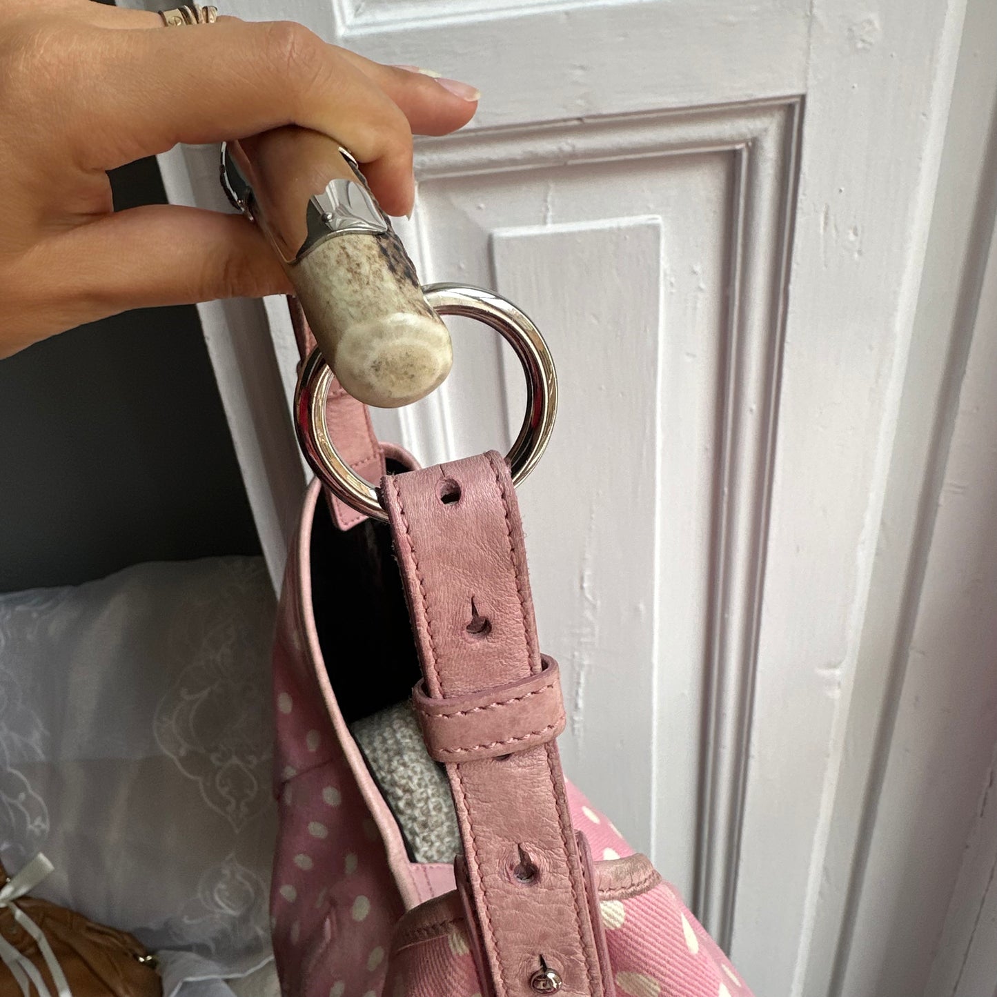 yves saint laurent rive gauche pink polkadot mombasa