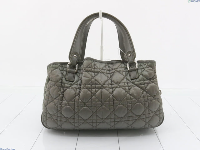 Dior Grey Cannage Quilted Charm Bag