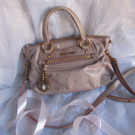 Miu Miu Vintage Heart Charm Pink Bag