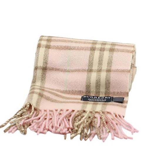 Burberry Classic Plaid Light Pink Fall Scarf