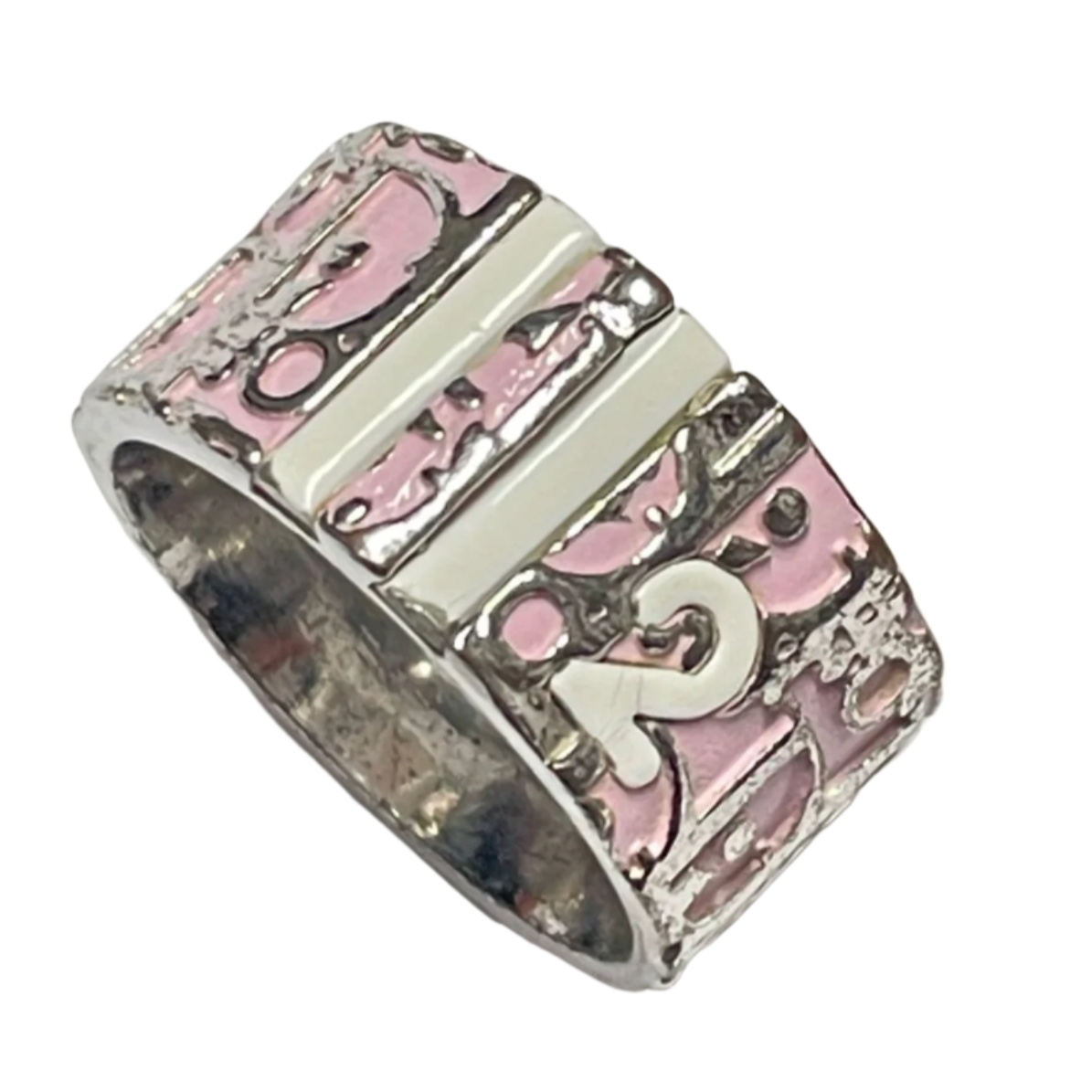 Christian Dior Pink Barbiecore Trotter Ring Size 7