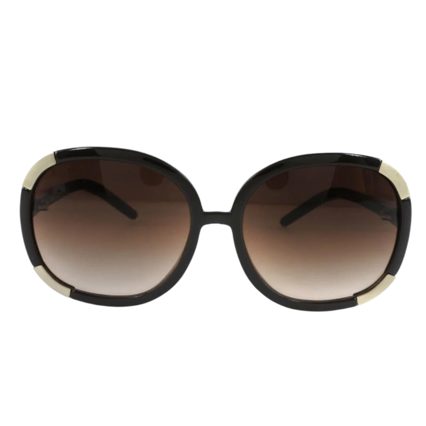 Chloe Brown Sunglasses with Gold Detailing