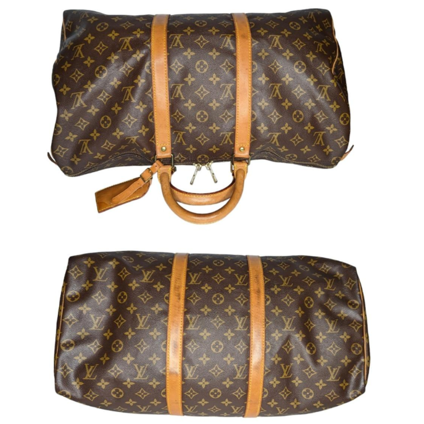 Vintage Louis Vuitton Iconic Travel Duffel Bag Monogram Keepall 50