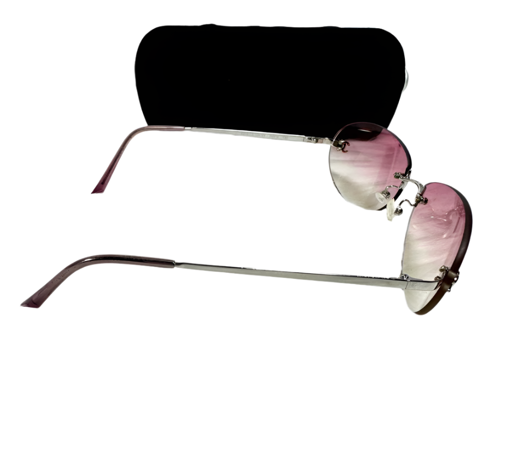 Chanel Pink CC Logo Gradient Sunglasses