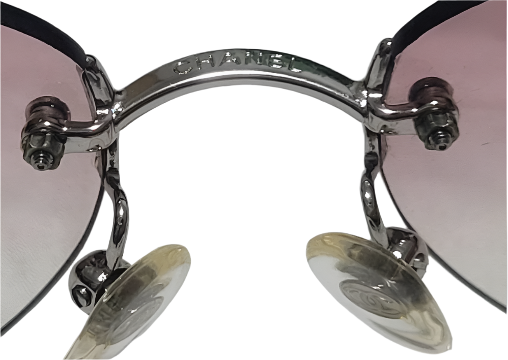 Chanel Pink CC Logo Gradient Sunglasses