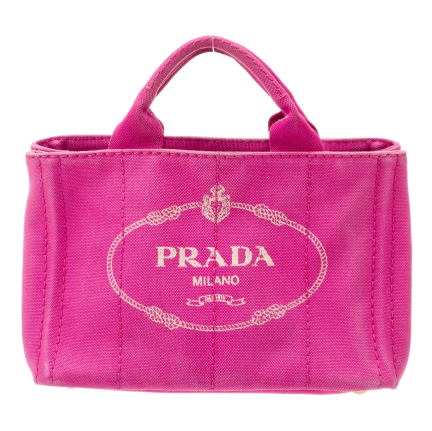 Prada Pink Canapa Tote Bag