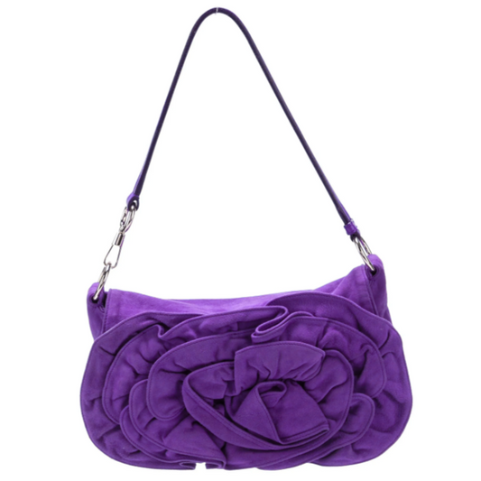 Yves Saint Laurent Purple Nadja Rose Bag