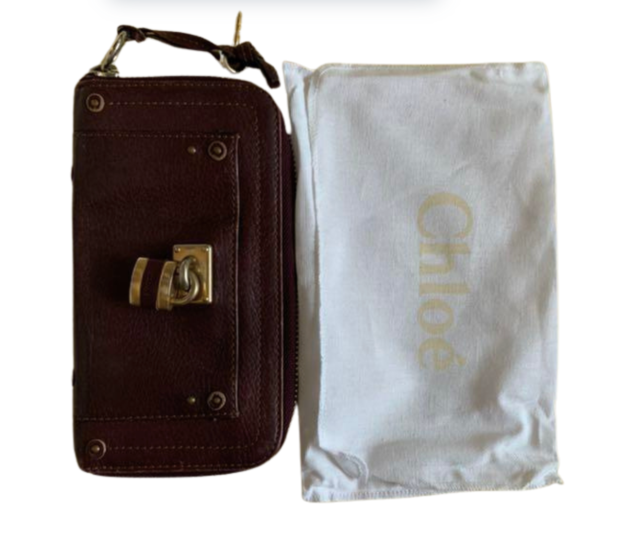 Chloé Chocolate Burgundy Paddington Wallet