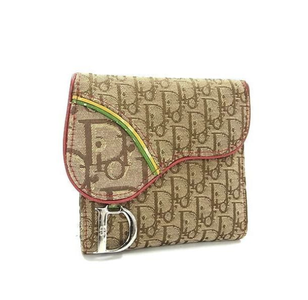 Christian Dior Rasta Line Vintage Trotter Saddle Wallet