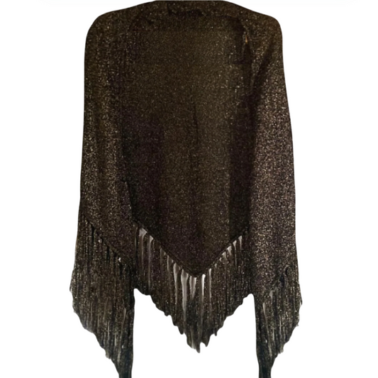 Christian Dior Vintage Glitter Fringe Shawl