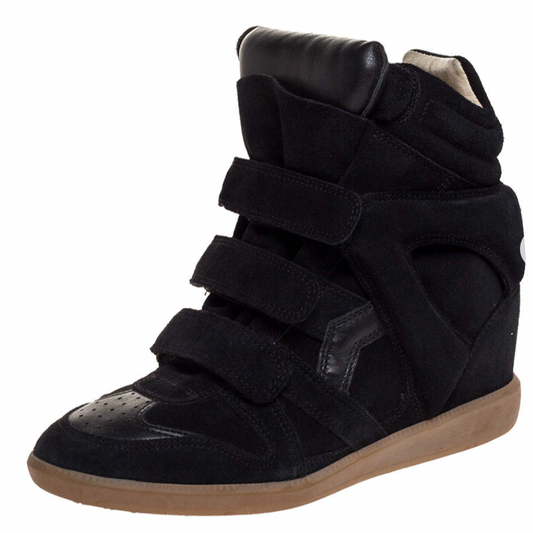 Isabel Marant Black Bekett Wedge Sneakers (Size EU 37)