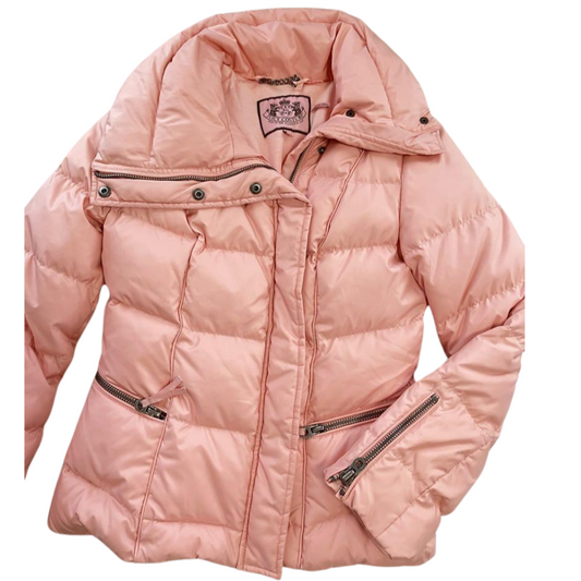 Juicy Couture Baby Pink Barbie Winter Puffer Coat