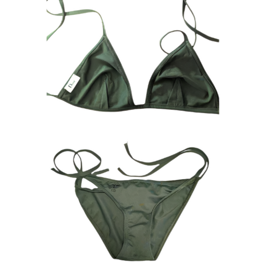 Dior Two Piece Olive Green Stringy Bikini