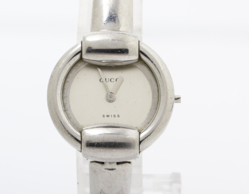 gucci silver bangle watch