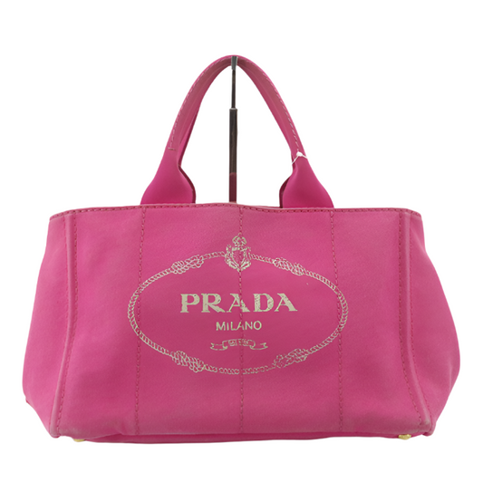 Prada Pink Canapa Tote Bag
