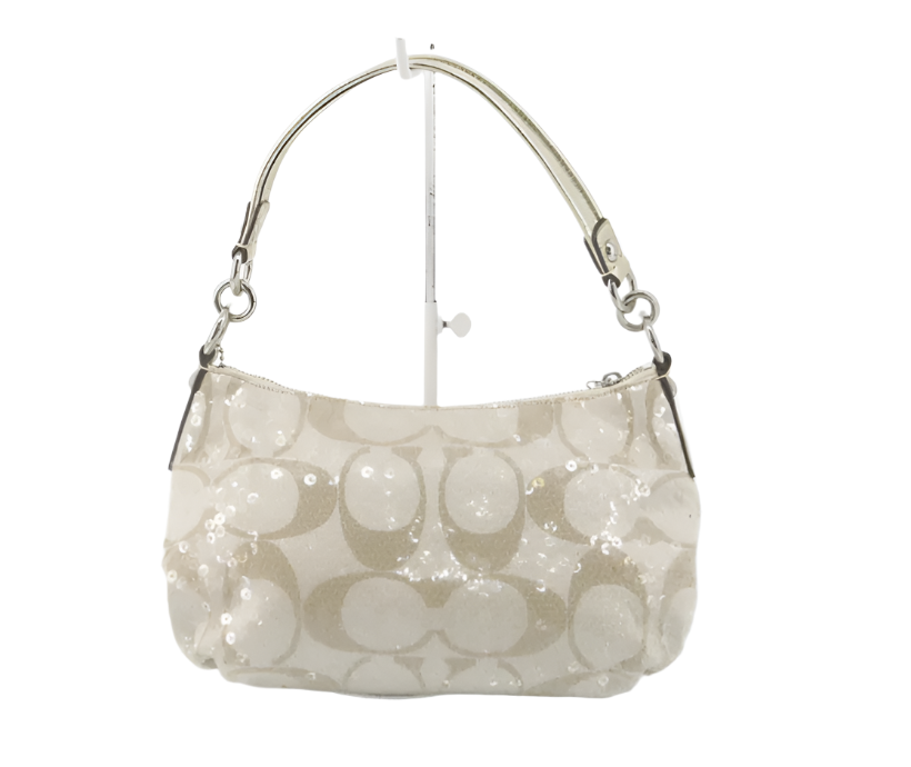 coach poppy metallic sequin shoulder bag