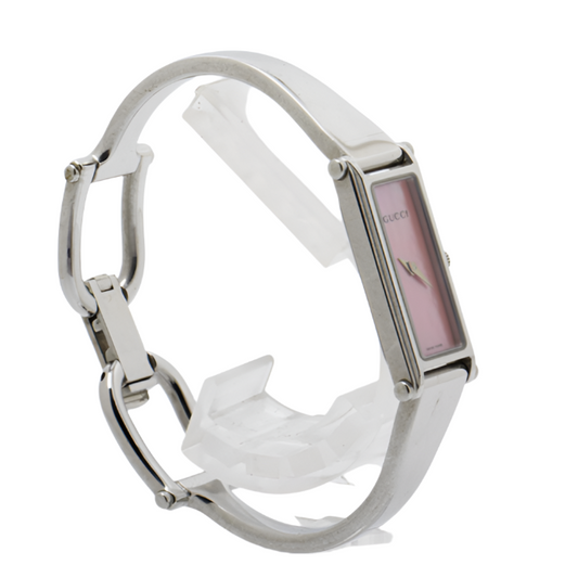 gucci girly pink x silver watch