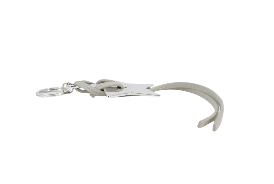 dior silver star bag charm / key holder