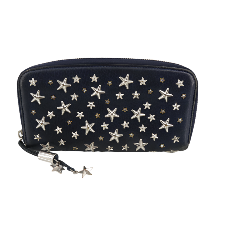 jimmy choo star studded long wallet